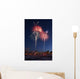 Fur Rondy Fireworks Over Anchorage, Southcentral, Alaska, Winter Wall Mural