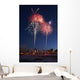 Fur Rondy Fireworks Over Anchorage, Southcentral, Alaska, Winter Wall Mural