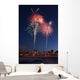 Fur Rondy Fireworks Over Anchorage, Southcentral, Alaska, Winter Wall Mural