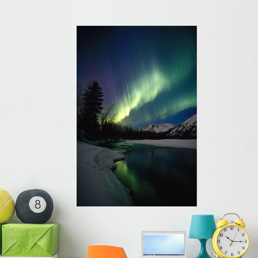Northern Lights Over Portage River Valley Sc Alaska Wall Mural