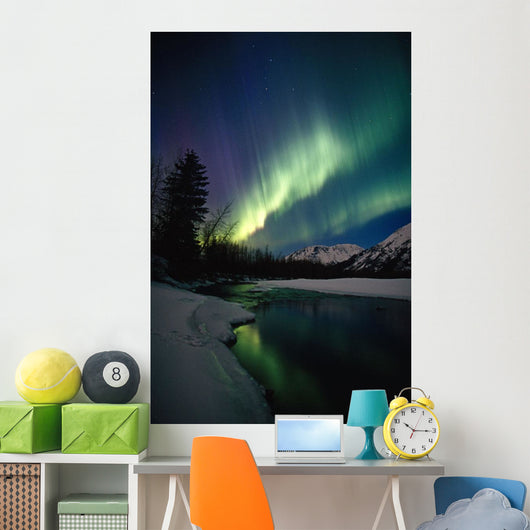 Northern Lights Over Portage River Valley Sc Alaska Wall Mural