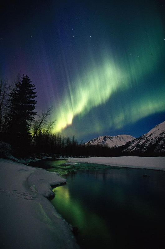 Northern Lights Over Portage River Valley Sc Alaska Wall Mural