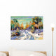 Winter road to wood Wall Mural