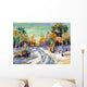 Winter road to wood Wall Mural