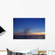 Ash Cloud Rises From Mt Redoubt At Sunset During Low Tide Wall Mural