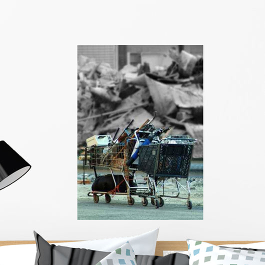 Grunge Shopping Wall Decal