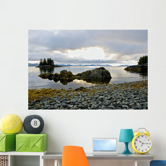 Scenic View Of The The Sun Setting Over Prince William Sound Wall Mural