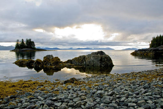 Scenic View Of The The Sun Setting Over Prince William Sound Wall Mural