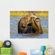 Moose Feeding In A Pond In Denali National Park & Preserve Wall Mural