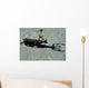 View Overlooking A Bull Caribou As It Crosses A River Wall Mural