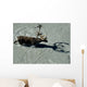 View Overlooking A Bull Caribou As It Crosses A River Wall Mural