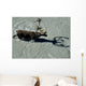 View Overlooking A Bull Caribou As It Crosses A River Wall Mural