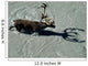 View Overlooking A Bull Caribou As It Crosses A River Wall Mural