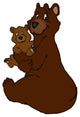 Mother Child Grizzly Brown