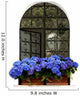 Blue Azaleas Window Wall Decal