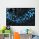 Black and Blue Hexagons Wall Decal