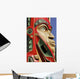 Close Up Of A Face On A Traditional Haida Totem Carving In Ketchikan Wall Mural