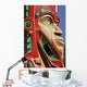Close Up Of A Face On A Traditional Haida Totem Carving In Ketchikan Wall Mural