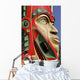 Close Up Of A Face On A Traditional Haida Totem Carving In Ketchikan Wall Mural