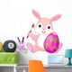 Bunny Painting Easter Egg Wall Decal