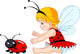 baby ladybug fairy Wall Decal