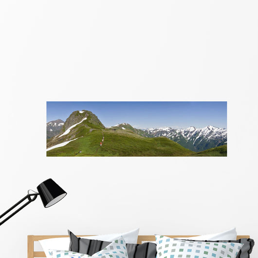 Three Hikers Walk Mt Wall Decal