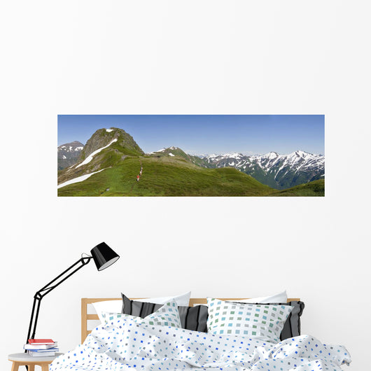 Three Hikers Walk Mt Wall Decal