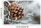 Close-Up Image Of Frost-Covered Pine Cone On Branch In Winter Wall Mural