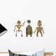 Hand Drawn Rusty Robots Wall Decal Sticker Set