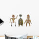 Hand Drawn Rusty Robots Wall Decal Sticker Set