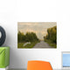 Rural Road Leading To View Of Chugach Mountains Wall Mural
