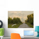 Rural Road Leading To View Of Chugach Mountains Wall Mural