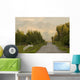 Rural Road Leading To View Of Chugach Mountains Wall Mural