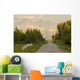 Rural Road Leading To View Of Chugach Mountains Wall Mural