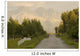 Rural Road Leading To View Of Chugach Mountains Wall Mural