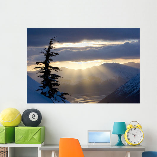 Sun Rays Shinning through Wall Decal