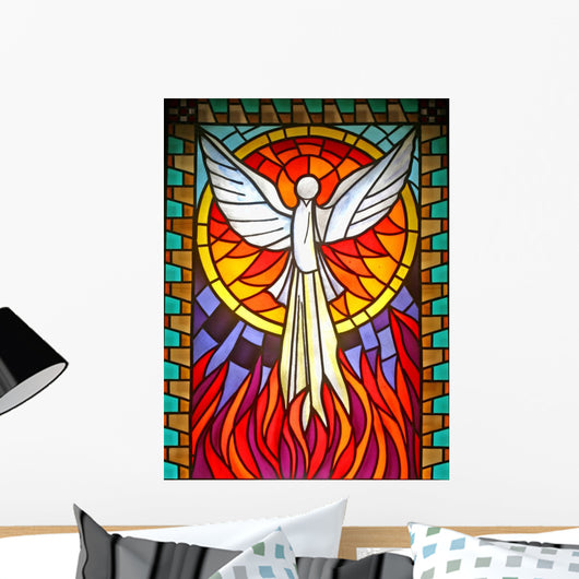 Holy Spirit, stained glass Wall Mural