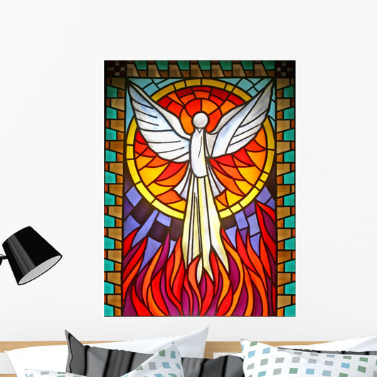 Holy Spirit, stained glass Wall Mural