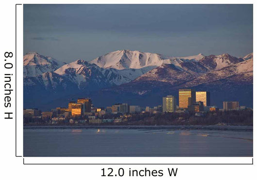 Downtown Anchorage Skyline, Spring, Southcentral Alaska Wall Mural