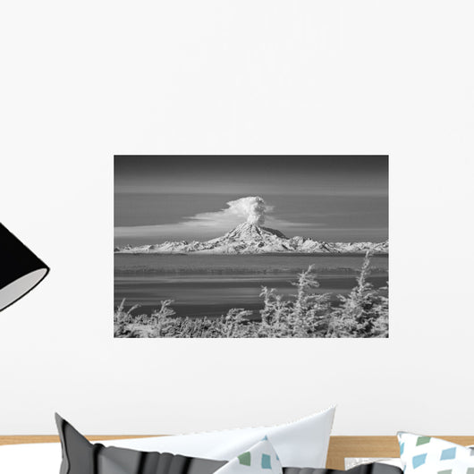 Infrared Image Mt Redoubt Wall Decal