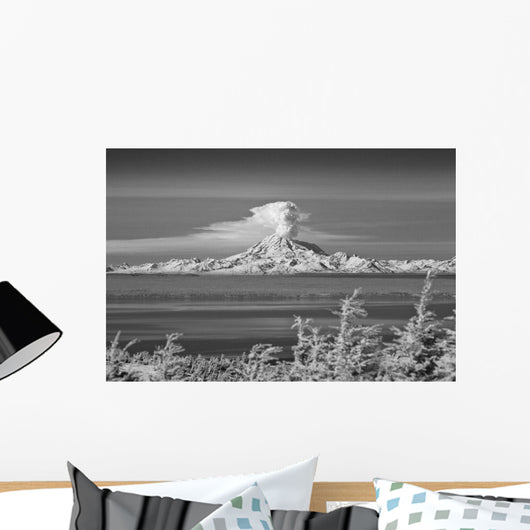 Infrared Image Mt Redoubt Wall Decal