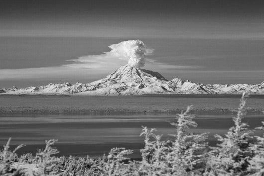 Infrared Image Mt Redoubt Wall Decal