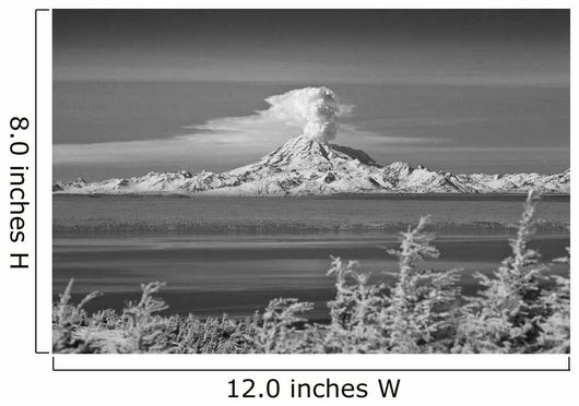 Infrared Image Mt Redoubt Wall Decal