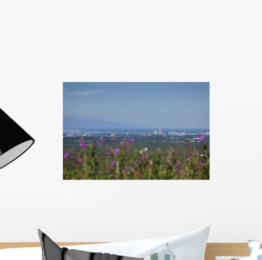 Skyline View Of Anchorage, Alaska, Southcentral, Summer Wall Mural