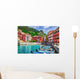 Boats and Old Vernazza Wall Decal