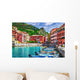 Boats and Old Vernazza Wall Decal