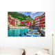 Boats and Old Vernazza Wall Decal