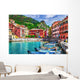 Boats and Old Vernazza Wall Decal