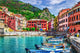 Boats and Old Vernazza Wall Decal