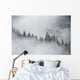 Fog Rises Among The Trees Wall Mural